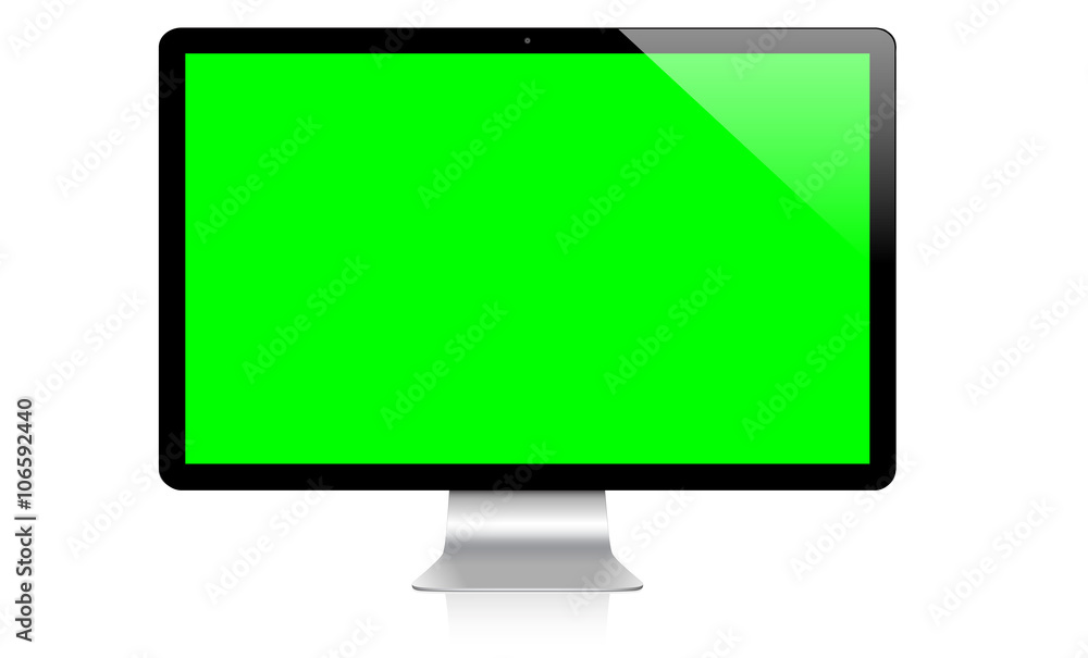 Poster modern computer on white background