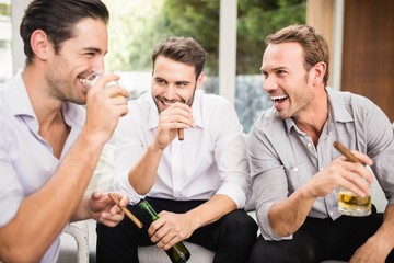 Group of men discussing