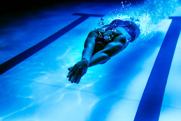 Underwater shot of swimmer