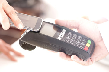 Paying with NFC technology on mobile phone 