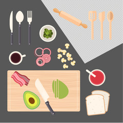 Kitchen cooking vector for your ideas!