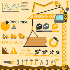 Construction information graphics, Construction elements  vector