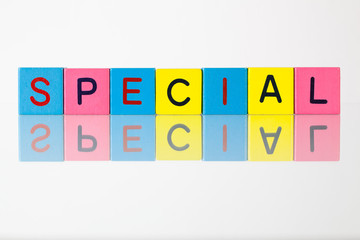 Special - an inscription from children's blocks