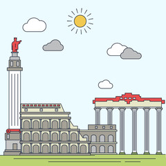 Rome hand drawn vector illustration for your ideas