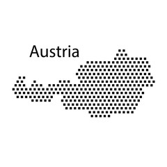 Fototapeta premium map of Austria,dot