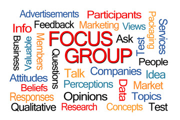 Obraz premium Focus Group Word Cloud
