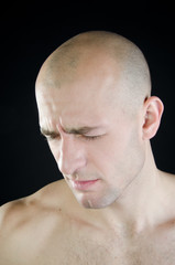 Obraz premium Man suffering from the head ache