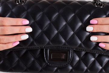 Beautiful female fingernails.