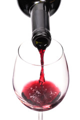 pouring red wine