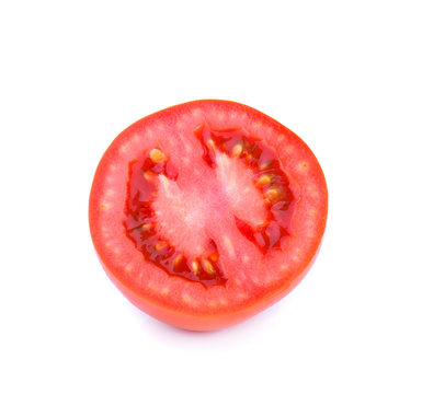 tomato on the white backgound