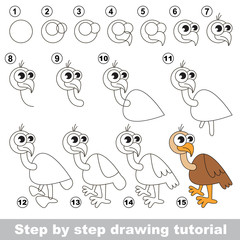 Vulture. Drawing tutorial.