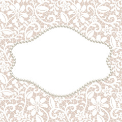 card with lace
