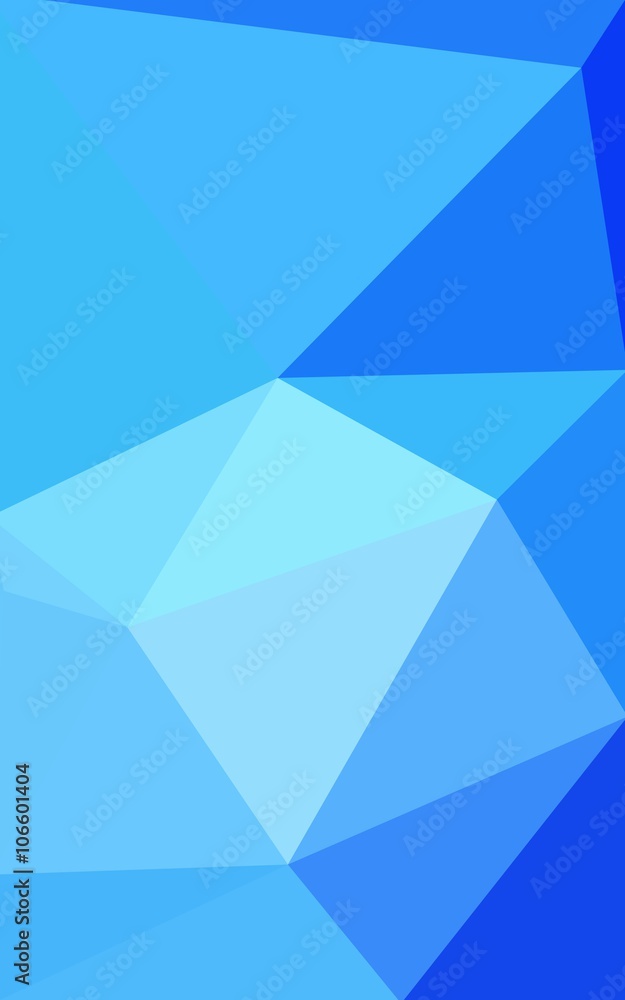 Aufkleber blue polygonal design pattern, which consist of triangles and gradient in origami style.