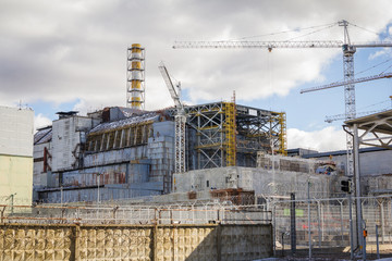 UKRAINE. Chernobyl Exclusion Zone. - 2016.03.19. Nuclear Power Plant front view