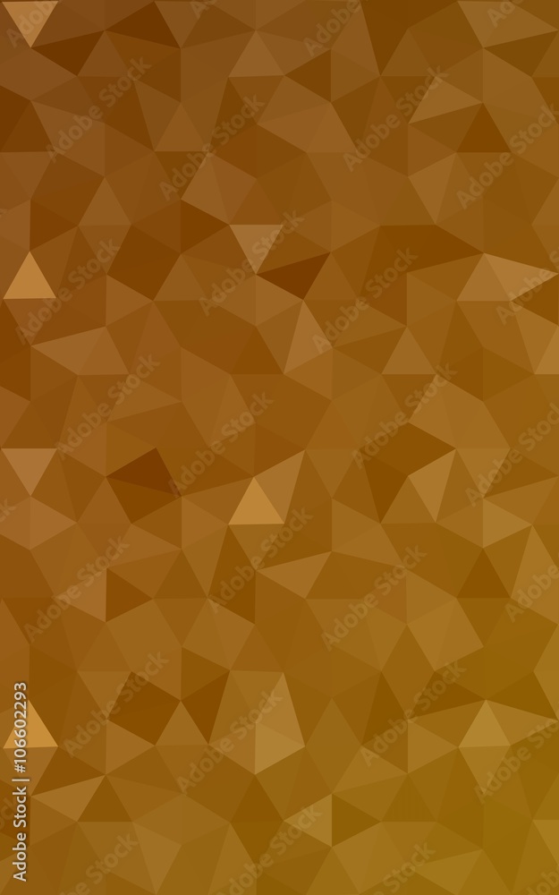 Wall mural orange polygonal pattern, which consist of triangles and gradient, background in origami style.