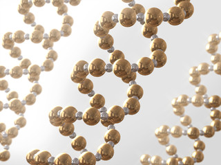 Science Atom Molecular DNA Model Structure,3D rendering