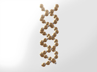Science Atom Molecular DNA Model Structure,3D rendering