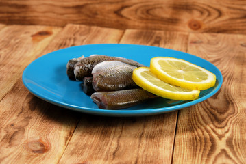 Raw fish with lemon