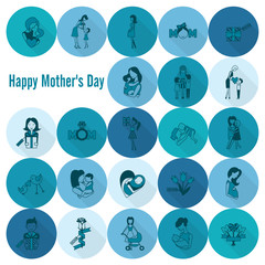 Happy Mothers Day Icons