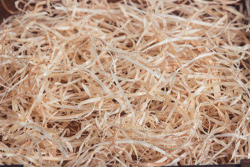 background of the golden wooden curls