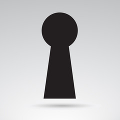 Key hole vector icon.