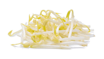 Bean sprouts on white background