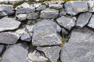 Close up of gray stone border