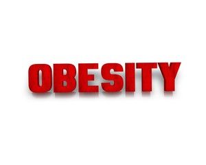 obesity 3d word 