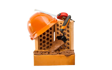 bricks with mortar