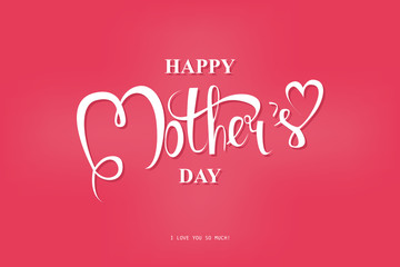 Happy Mothers Day Typographical Design Card
