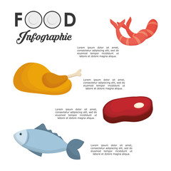 Infographics food design, vector illustration