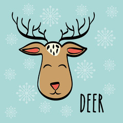 Deer icon design, vector illustration