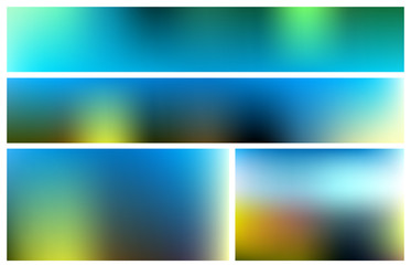 Naklejka premium Blurred backgrounds set