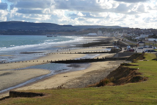 Sandown Beach in the sun Isle of Wight