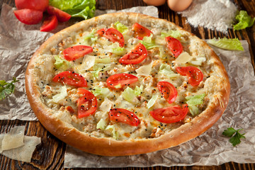 Mozarella and Tomato Pizza