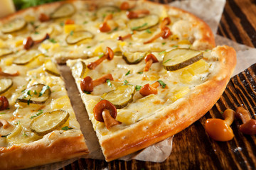 Mushroom and Potato Pizza