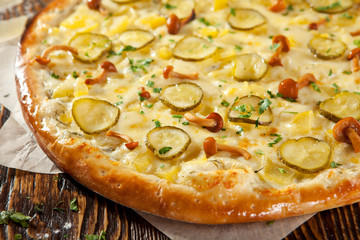 Mushroom and Potato Pizza
