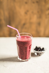 smoothie with black currant