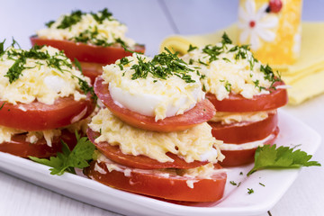 tomato stuffed with cheese