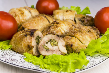 meatloaf stuffed with asparagus