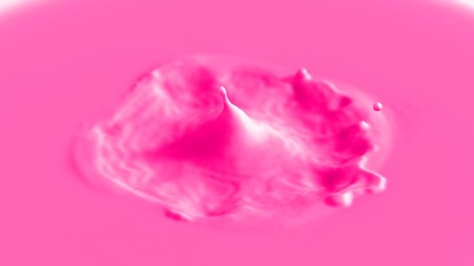 4k pink paint or nail polish drop falling in slow motion in pink paint and making beautiful crown splash (uhd 3840x2160, ultra high definition, 1920x1080, 1080p) - Powered by Adobe