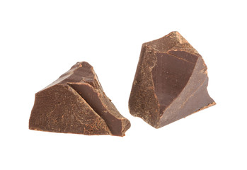 Chocolate isolated on white. without shadow