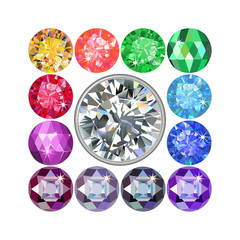 Diamond & gemstones set © Anna Rassadnikova