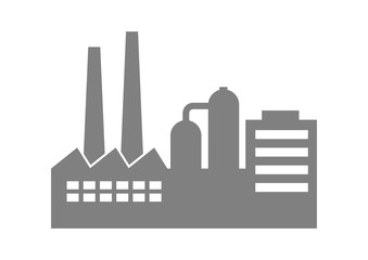 Fototapeta premium Factory vector icon on white background