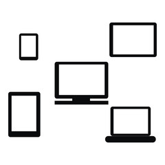 Computer and tablet , smartphone device  with responsive webdesi