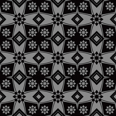 Elegant dark antique background image of flower square cross geometry