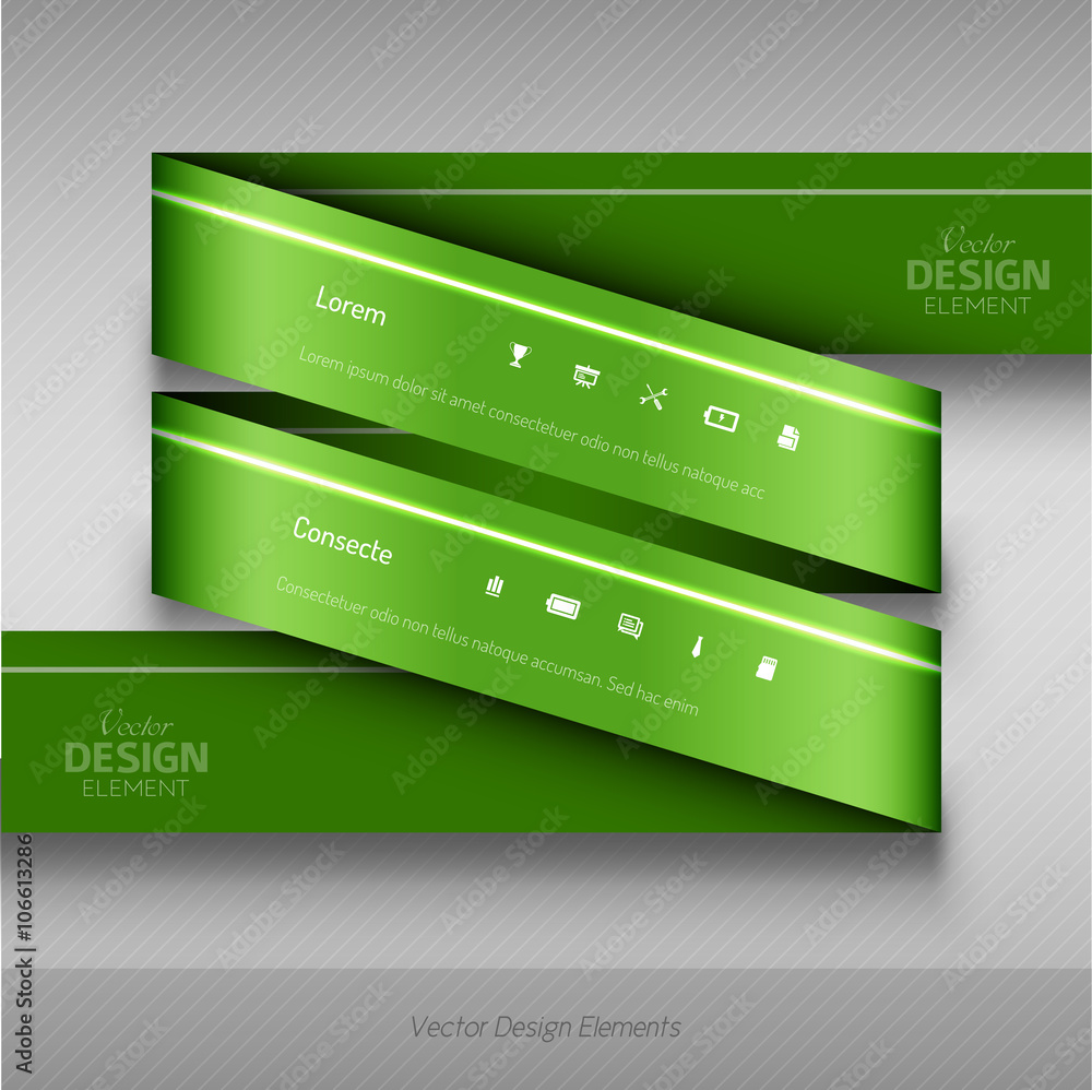 Poster vector background options banner. vector design elements.