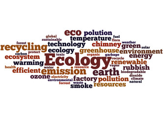 Obraz premium Ecology, word cloud concept 6