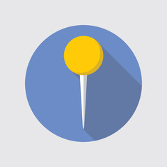 Push Pin Vector Flat Icon