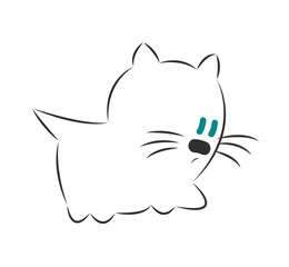 Cute baby cat cartoon